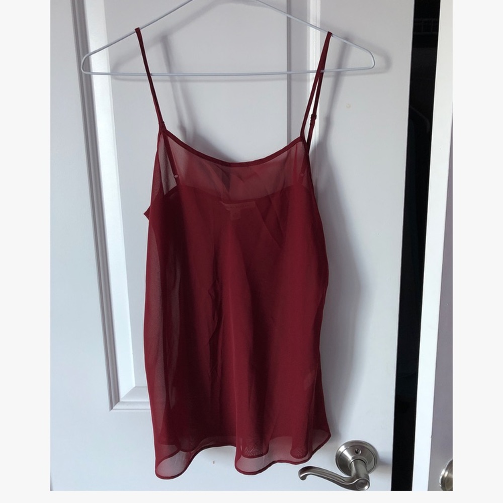 Banana Republic Red Polka Dot Blouse & Cami Size 4 - Picture 5 of 8